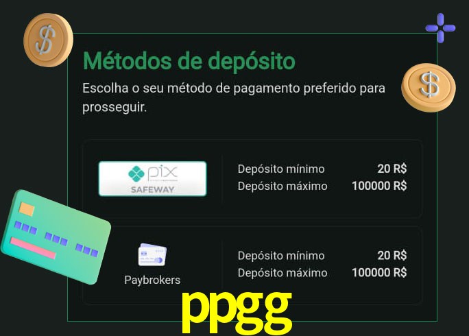 O cassino ppgg oferece uma grande variedade de métodos de pagamento